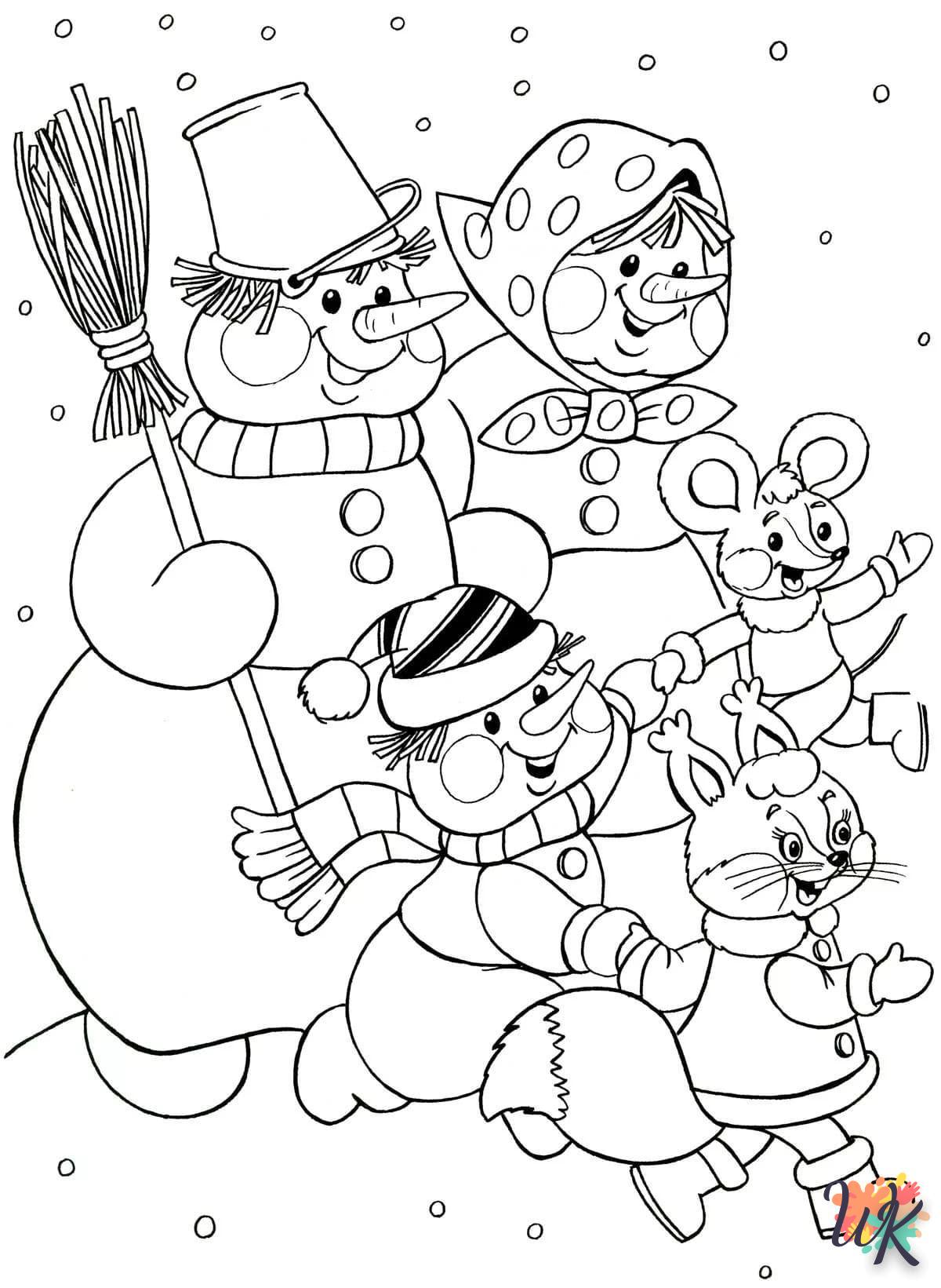 Dibujos para Colorear Muneco de nieve 80