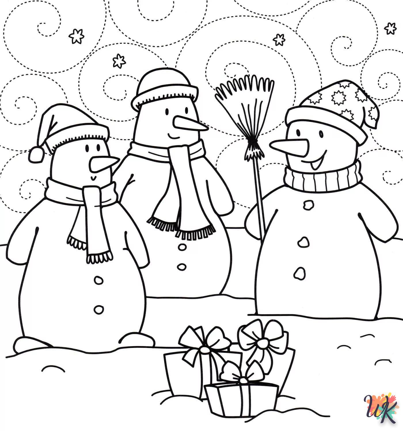 Dibujos para Colorear Muneco de nieve 82