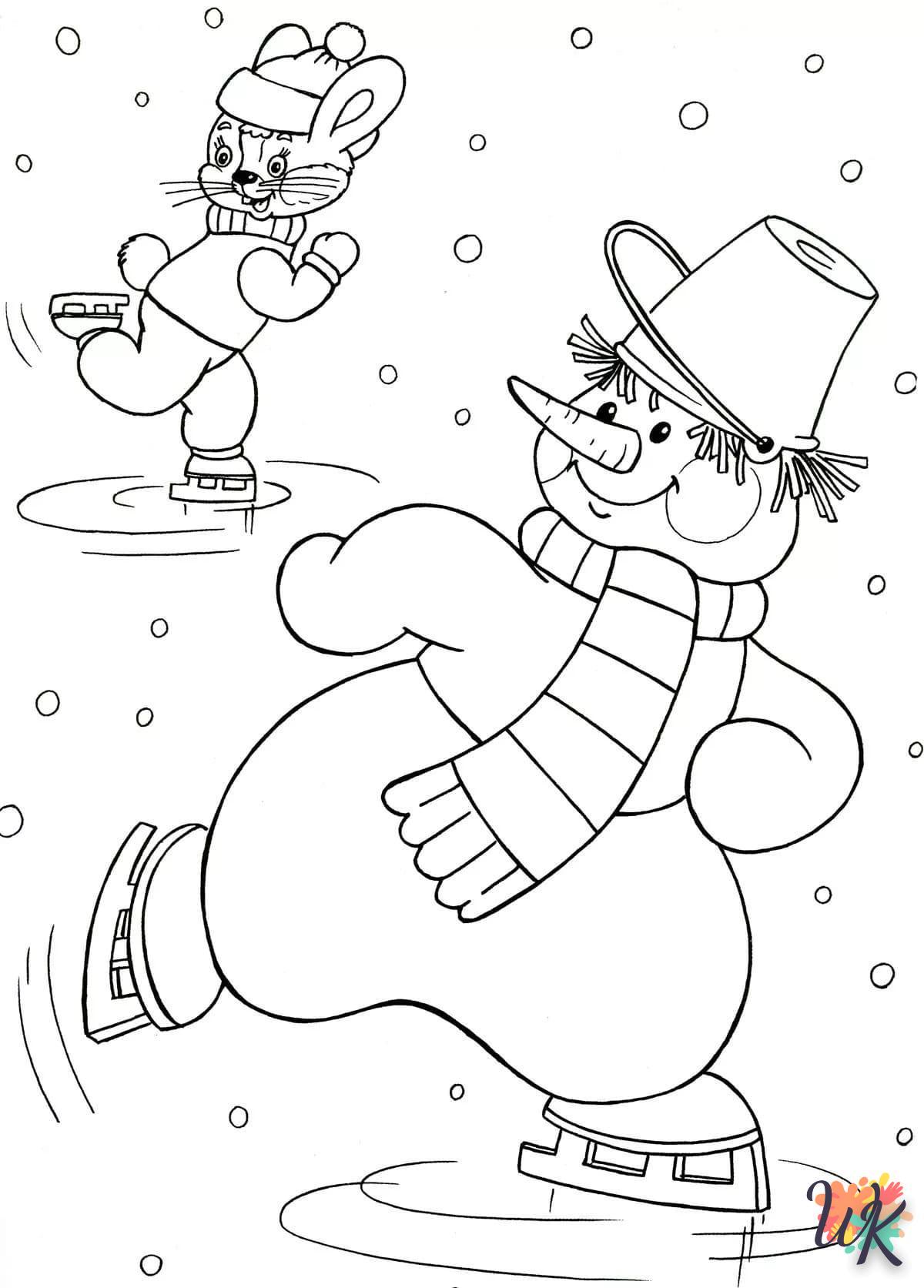 Dibujos para Colorear Muneco de nieve 83