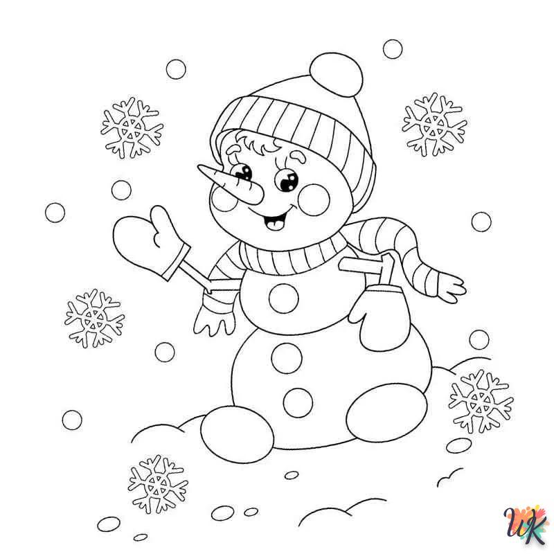 Dibujos para Colorear Muneco de nieve 85