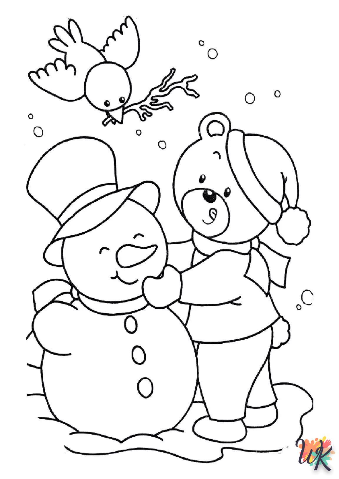 Dibujos para Colorear Muneco de nieve 87
