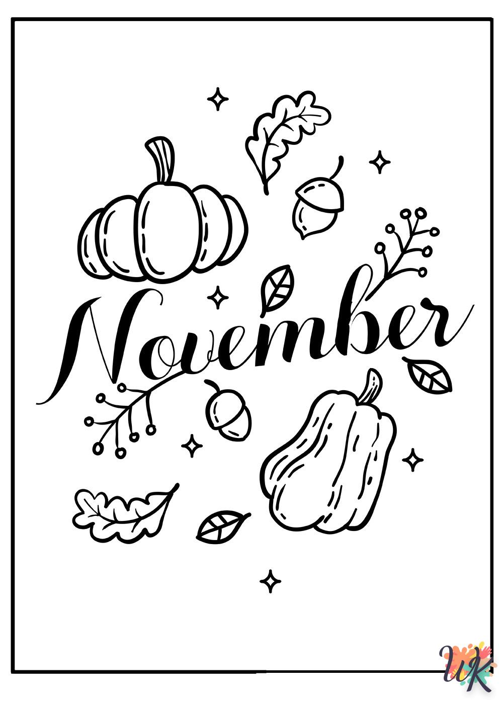 Dibujos para Colorear November 1