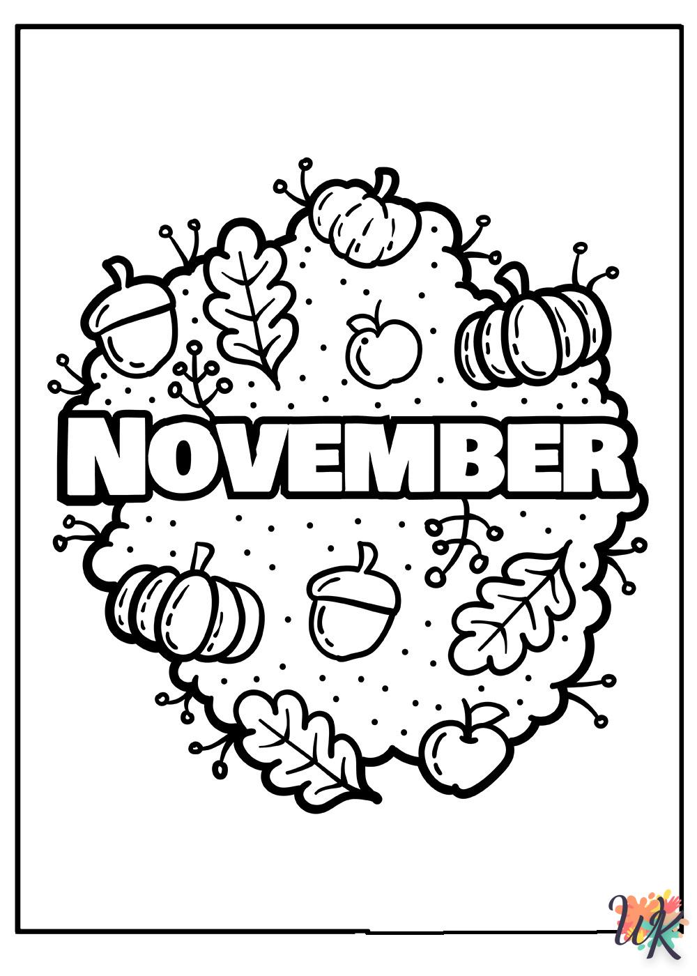 Dibujos para Colorear November 2