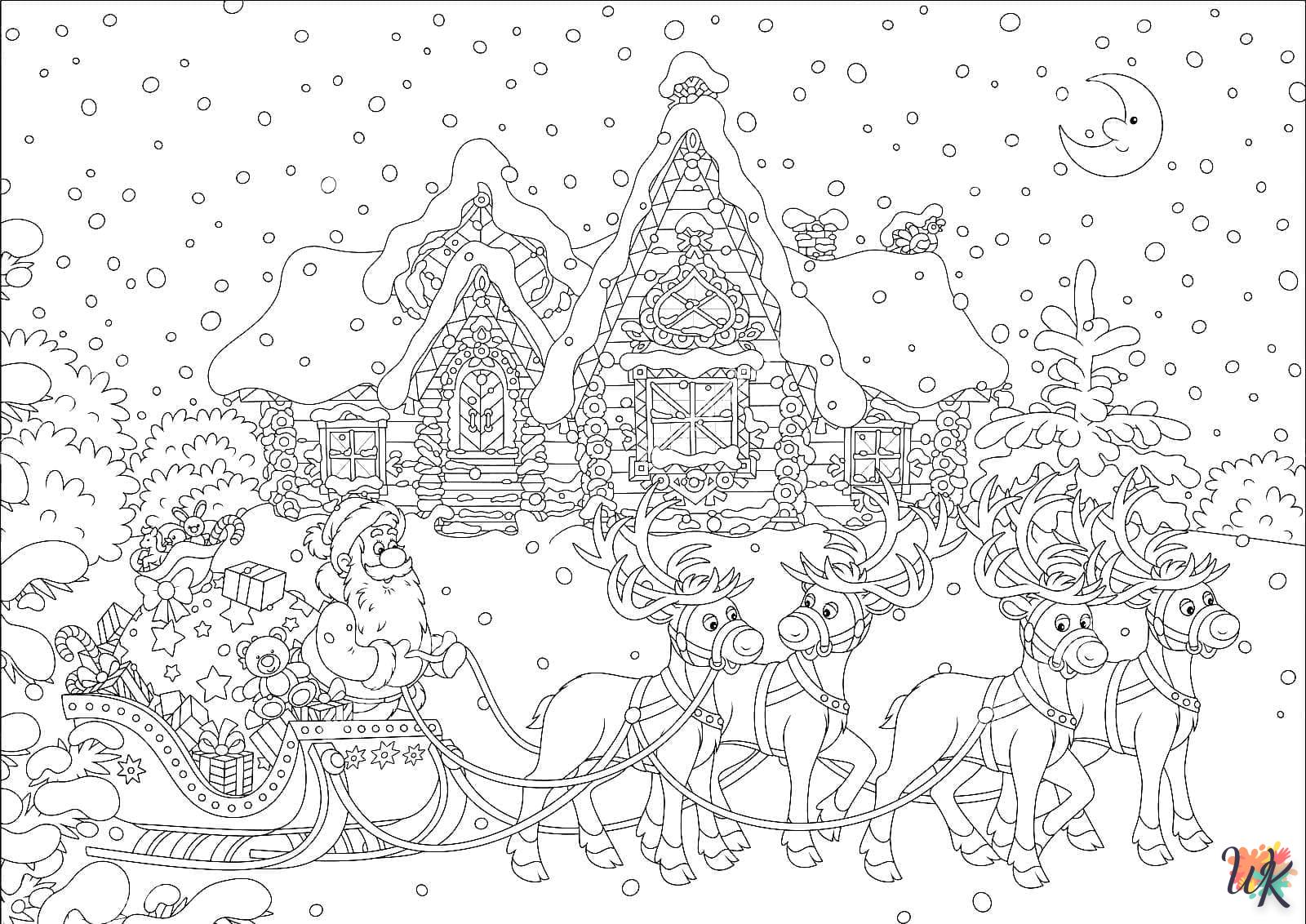 Dibujos para Colorear Papa Noel 10