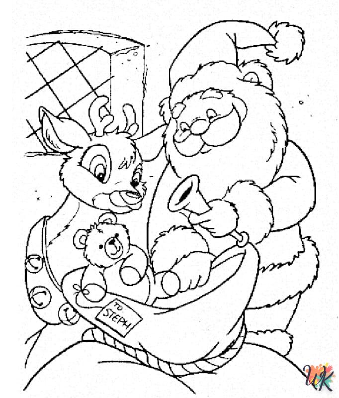 Dibujos para Colorear Papa Noel 107