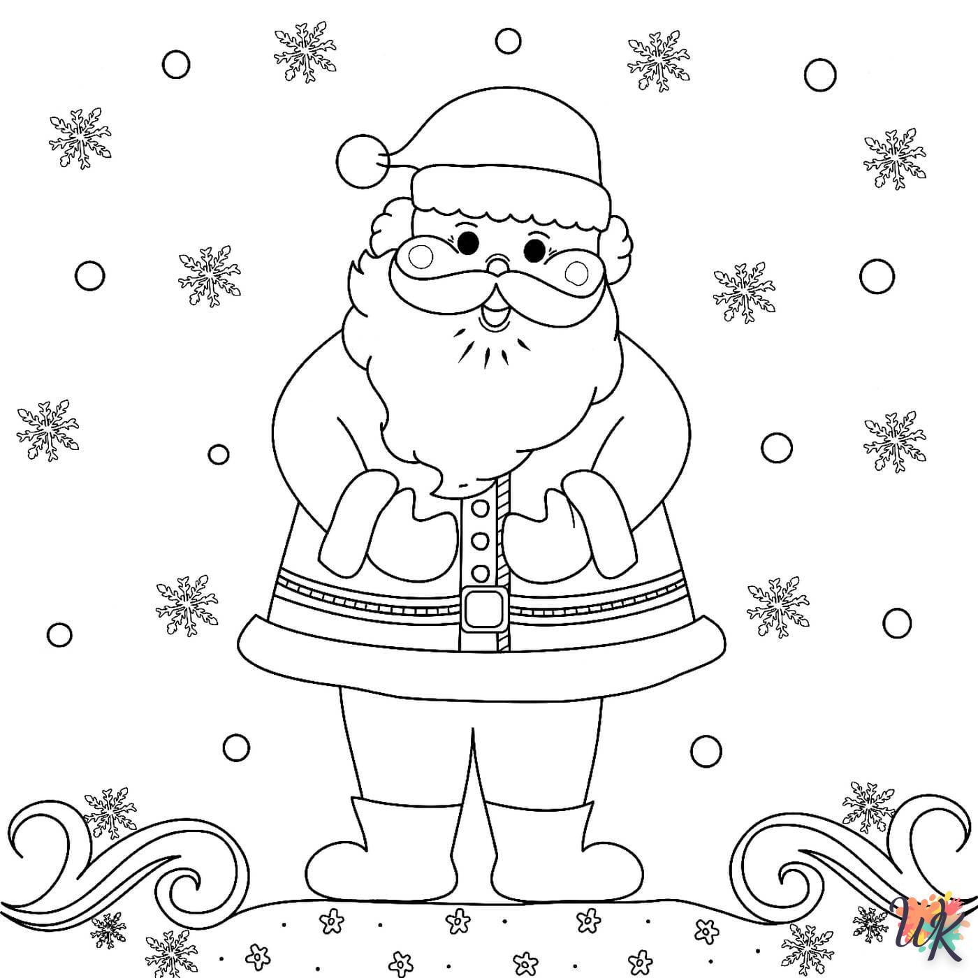 Dibujos para Colorear Papa Noel 12