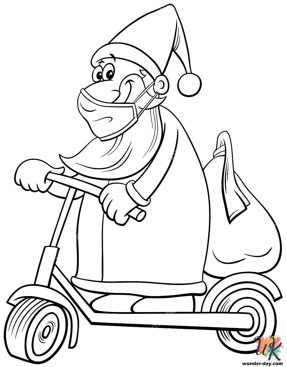 Dibujos para Colorear Papa Noel 13