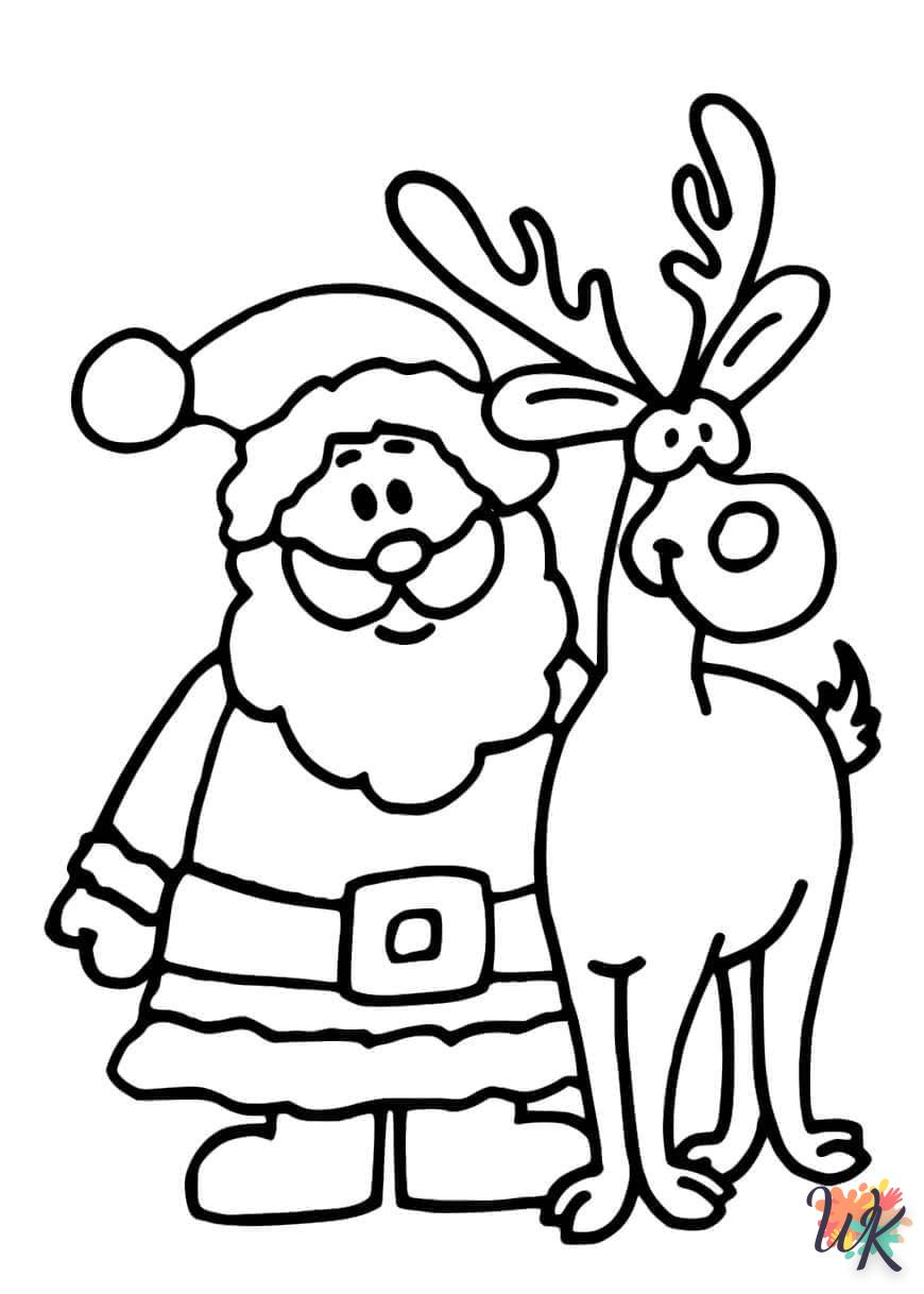 Dibujos para Colorear Papa Noel 130