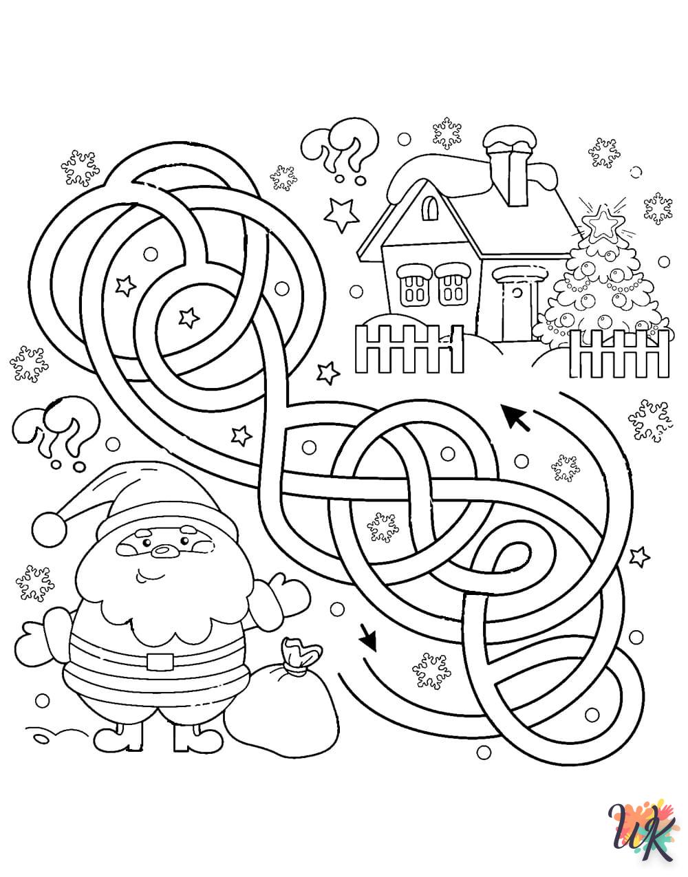 Dibujos para Colorear Papa Noel 15