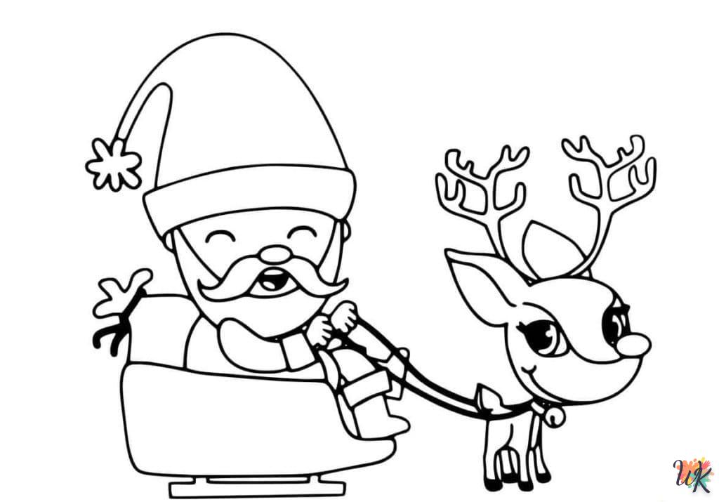 Dibujos para Colorear Papa Noel 163