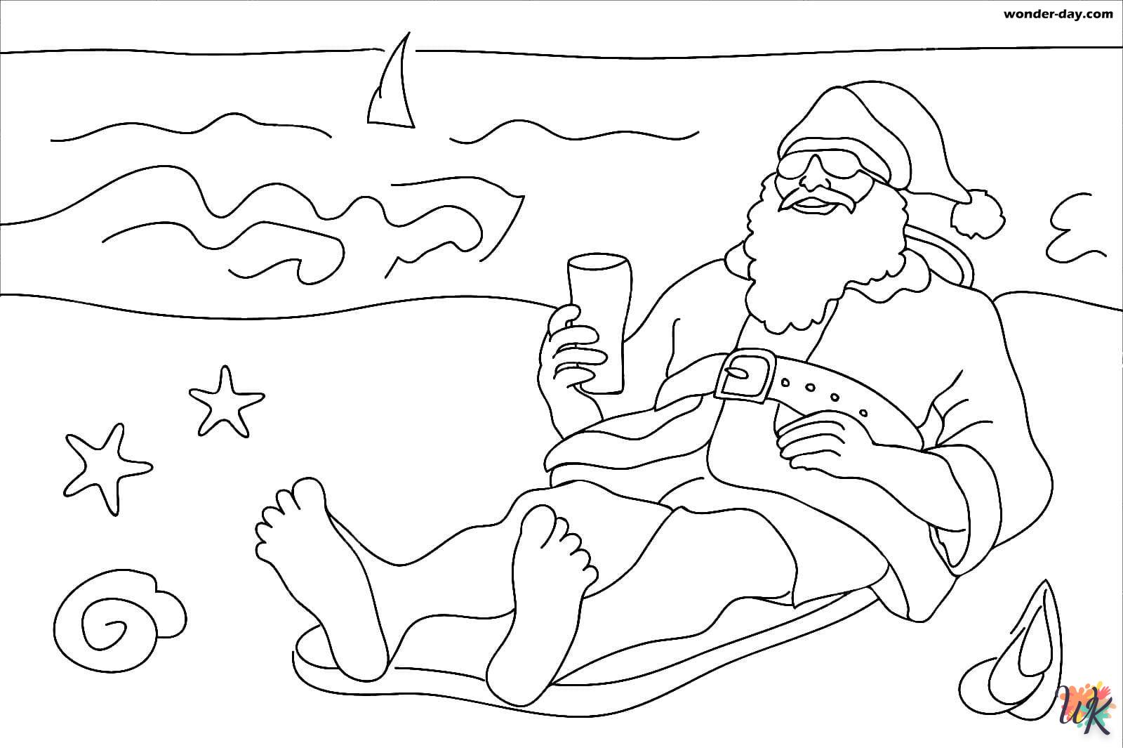 Dibujos para Colorear Papa Noel 19