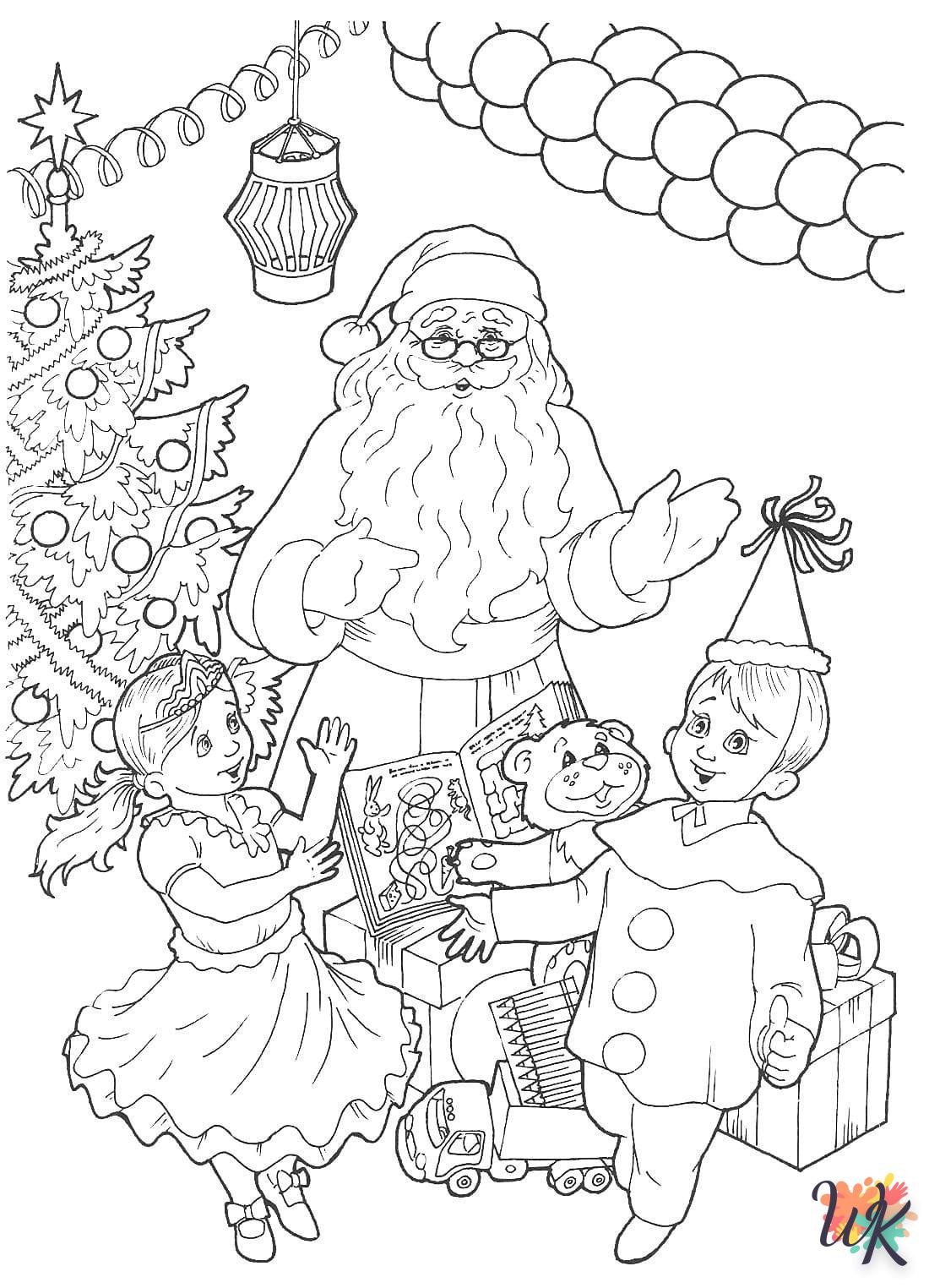 Dibujos para Colorear Papa Noel 2