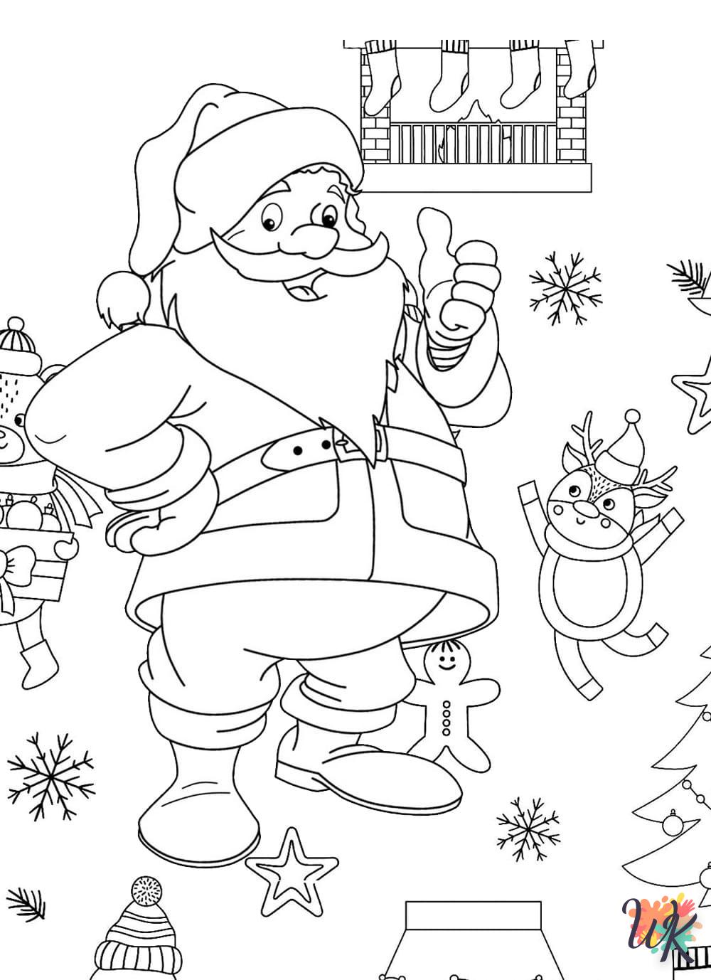 Dibujos para Colorear Papa Noel 22