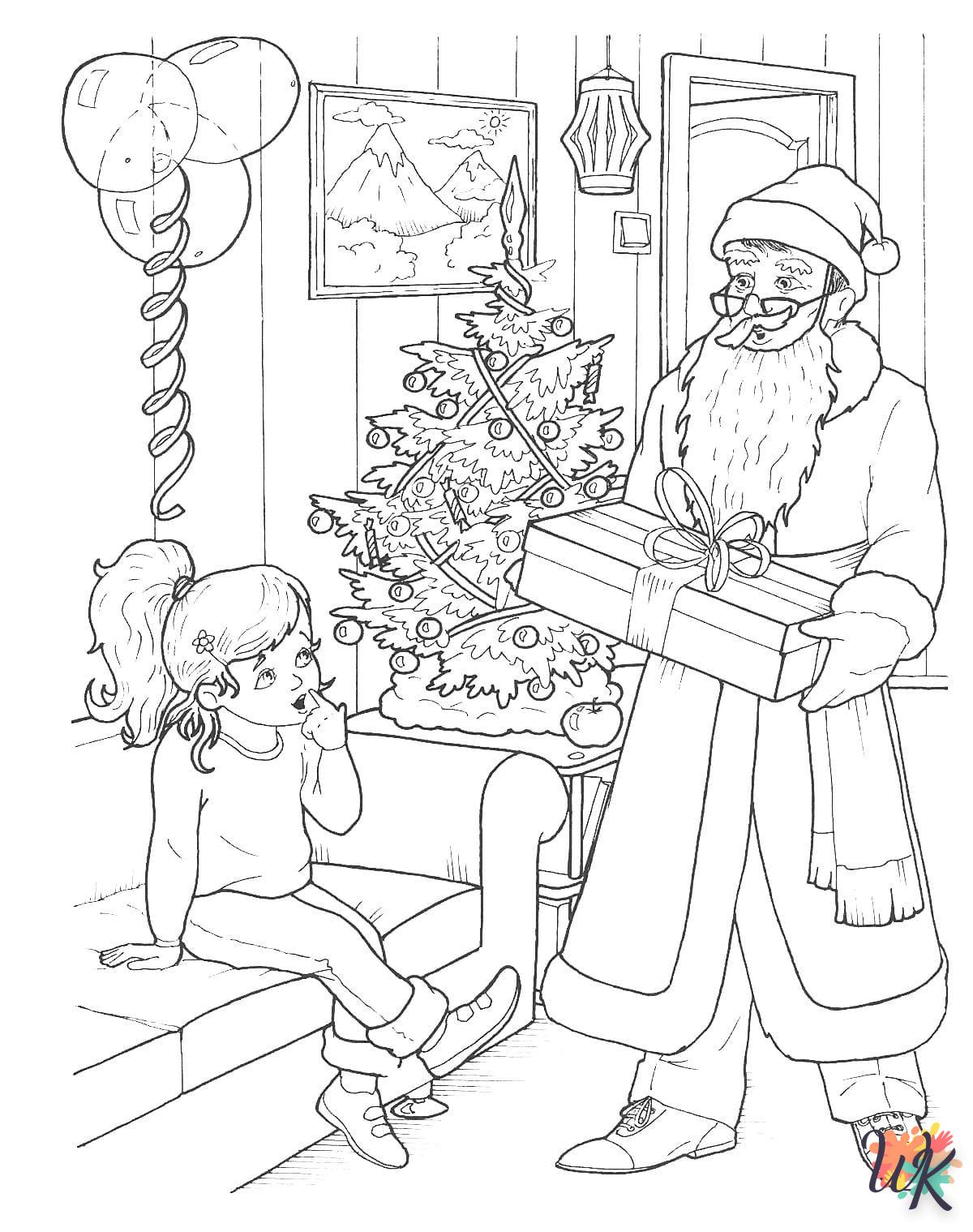 Dibujos para Colorear Papa Noel 29
