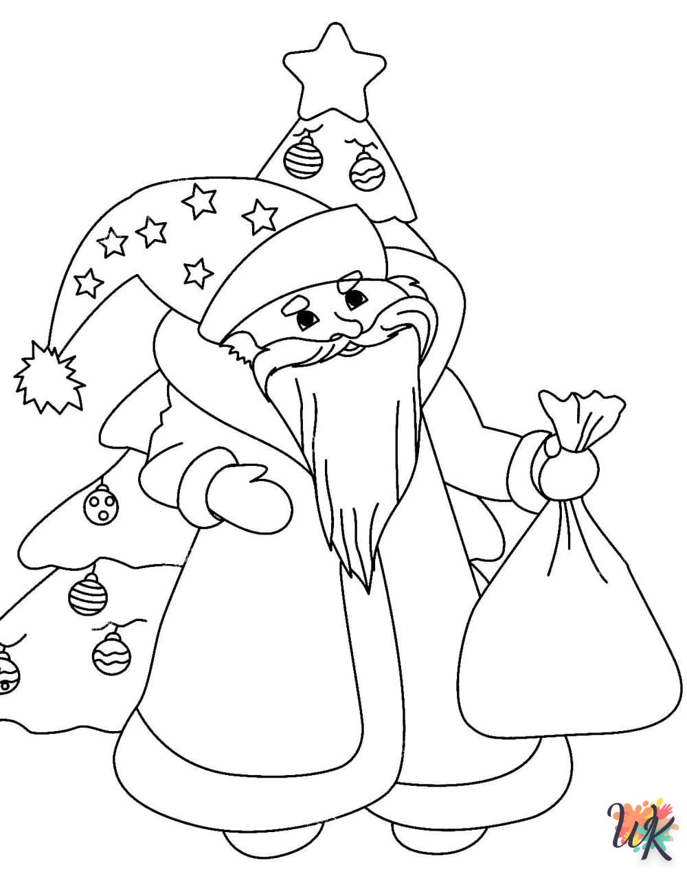 Dibujos para Colorear Papa Noel 39