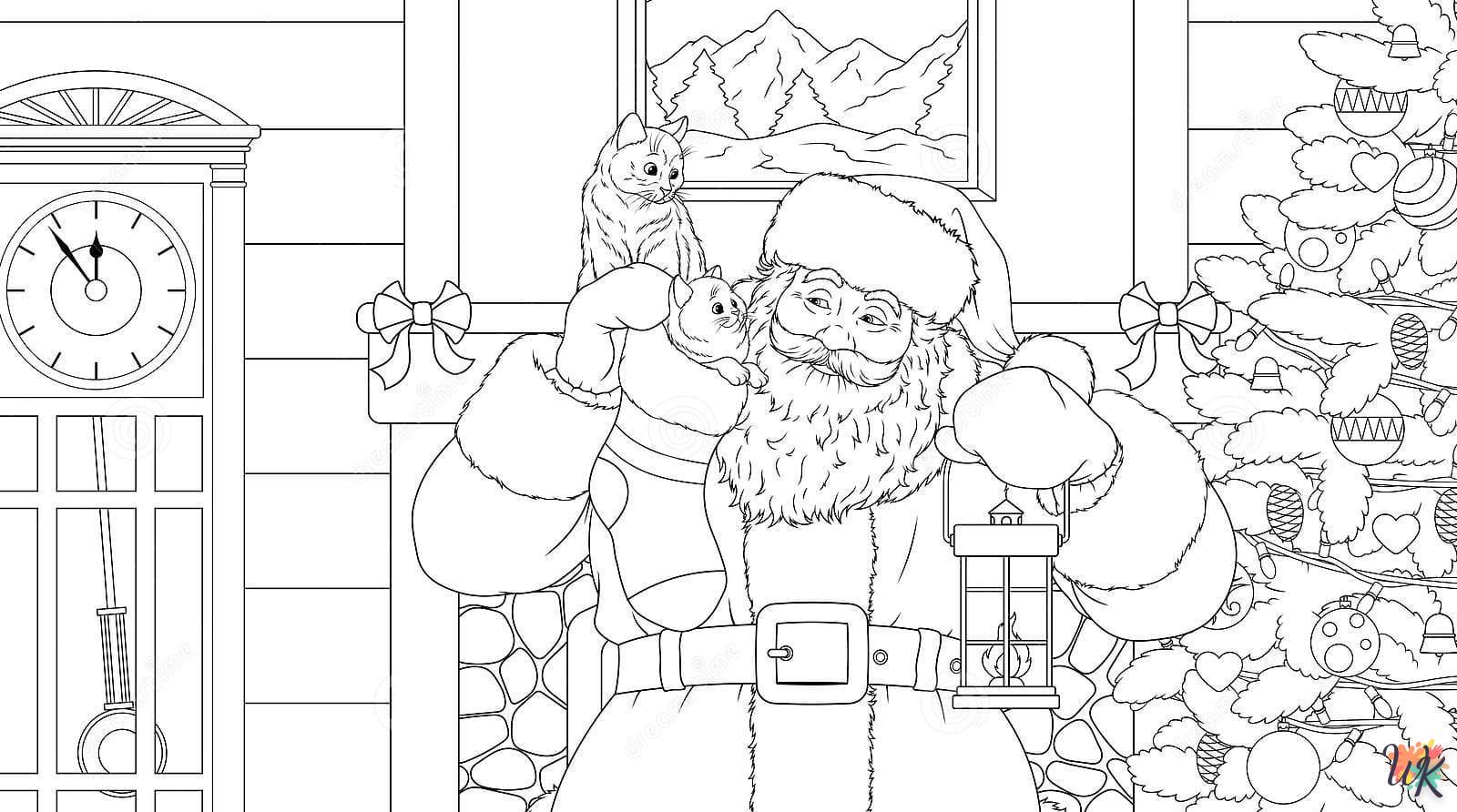 Dibujos para Colorear Papa Noel 4