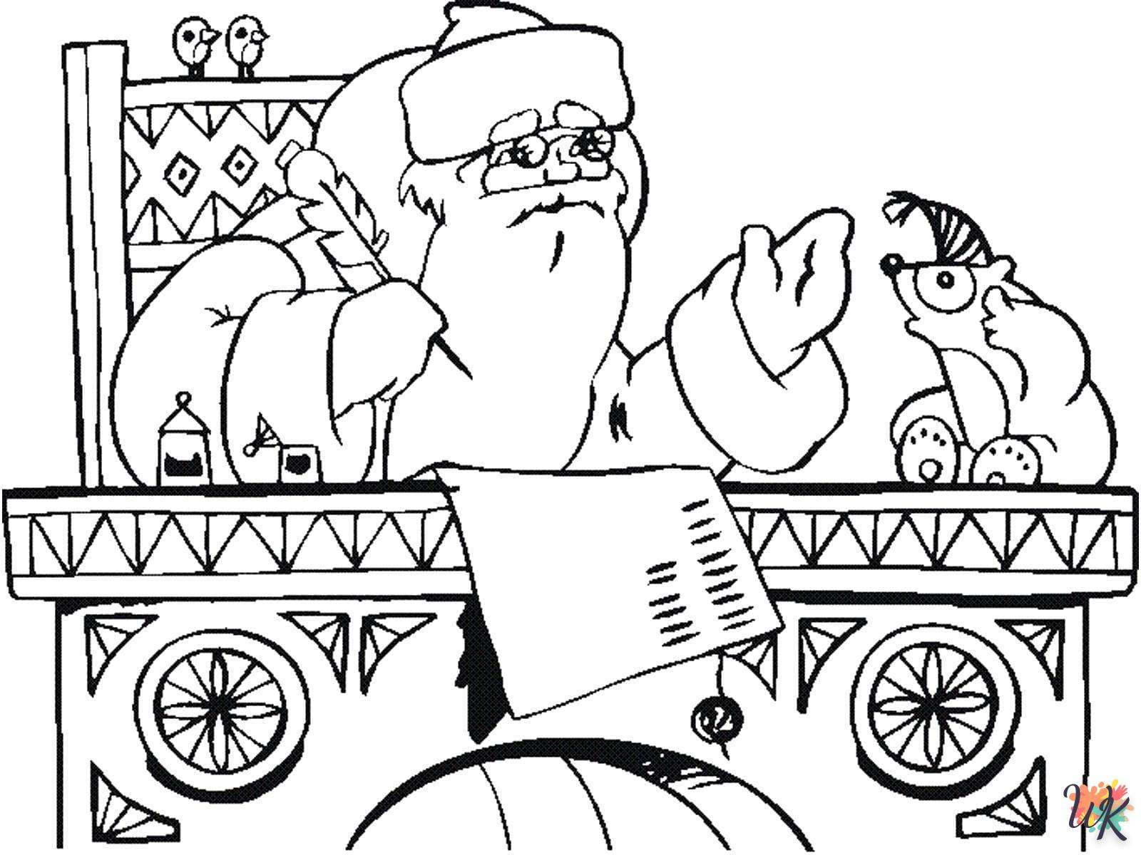 Dibujos para Colorear Papa Noel 5