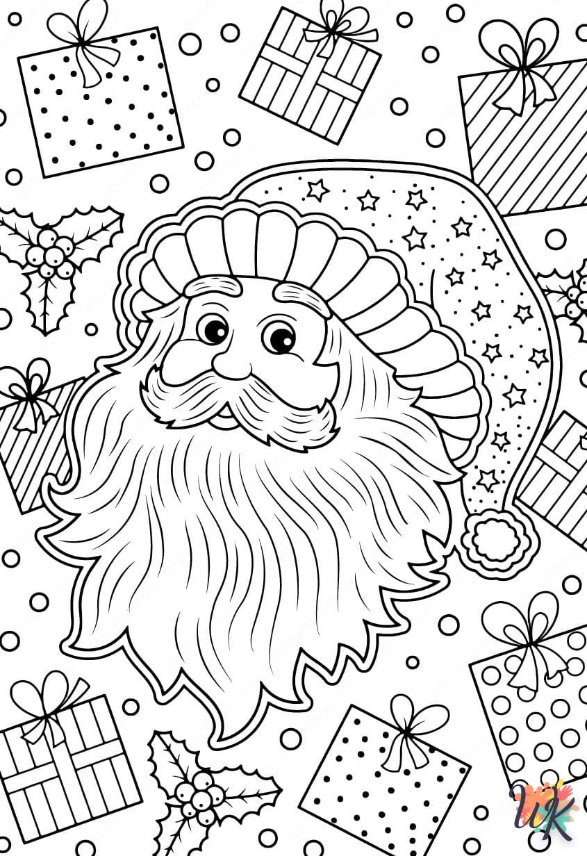 Dibujos para Colorear Papa Noel 6