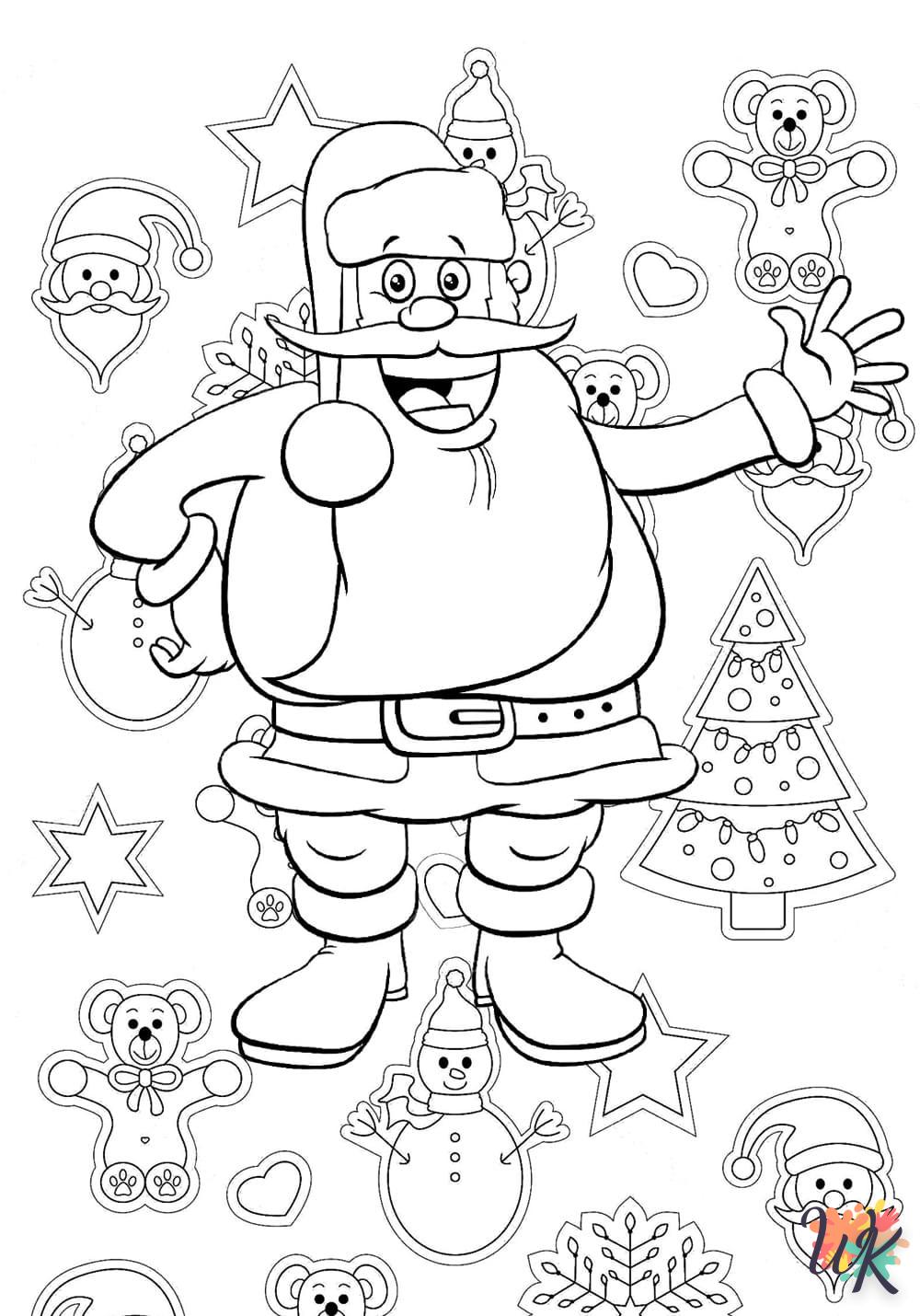 Dibujos para Colorear Papa Noel 8