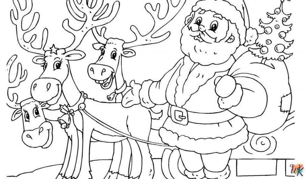 Dibujos para Colorear Papa Noel 99