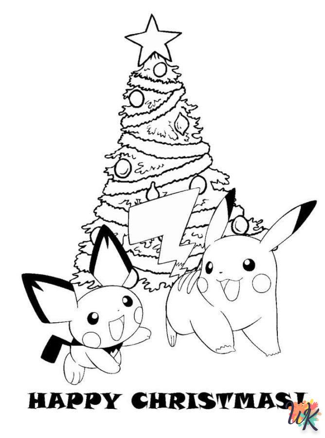 Dibujos para Colorear Pokemon Navidad 12