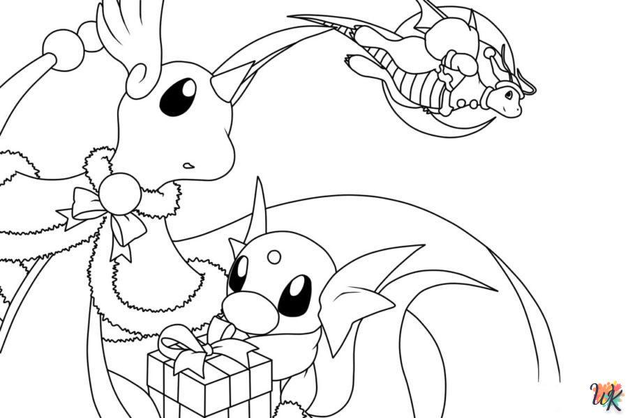 Dibujos para Colorear Pokemon Navidad 15