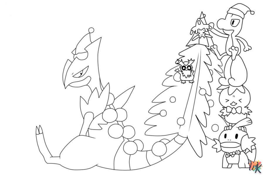 Dibujos para Colorear Pokemon Navidad 18