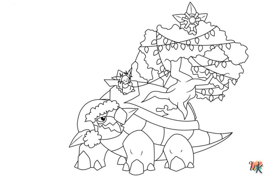 Dibujos para Colorear Pokemon Navidad 19