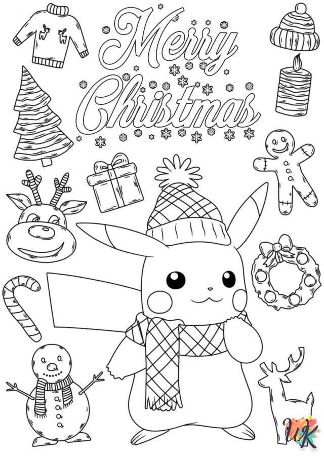 Dibujos para Colorear Pokemon Navidad 2