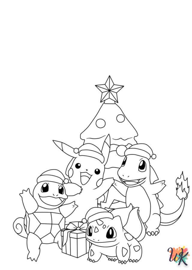Dibujos para Colorear Pokemon Navidad 21
