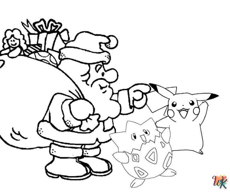 Dibujos para Colorear Pokemon Navidad 22