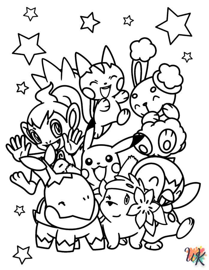 Dibujos para Colorear Pokemon Navidad 3