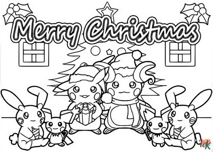 Dibujos para Colorear Pokemon Navidad 5