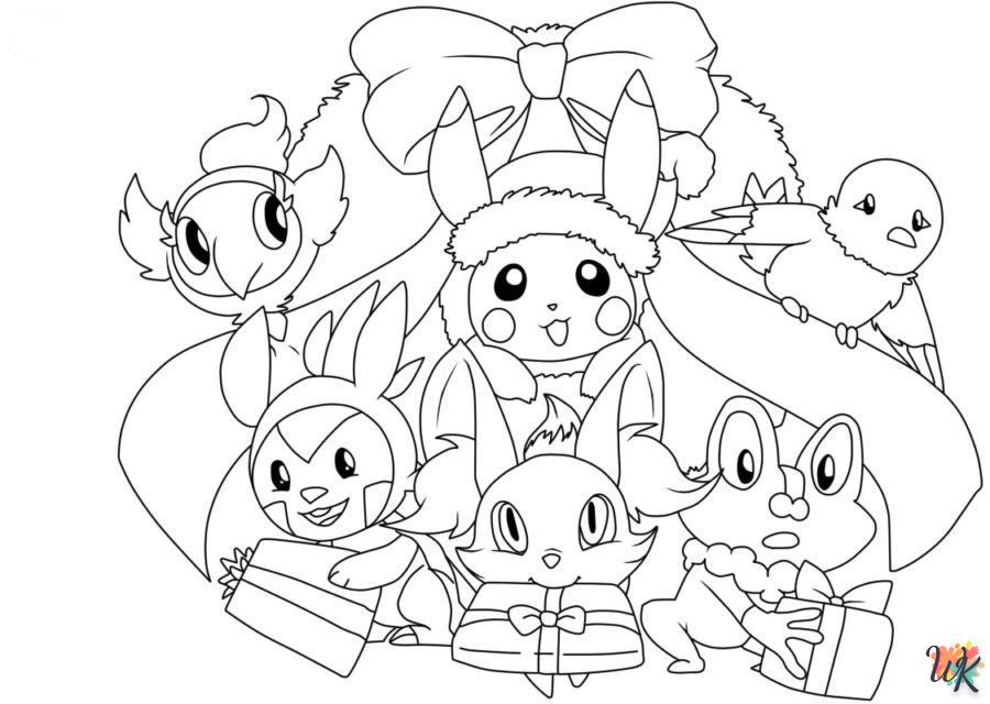Dibujos para Colorear Pokemon Navidad 6