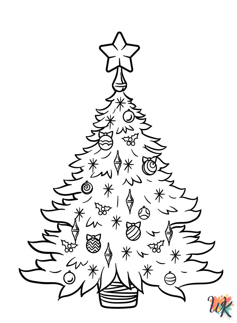 Dibujos para Colorear Arboles de Navidad 11