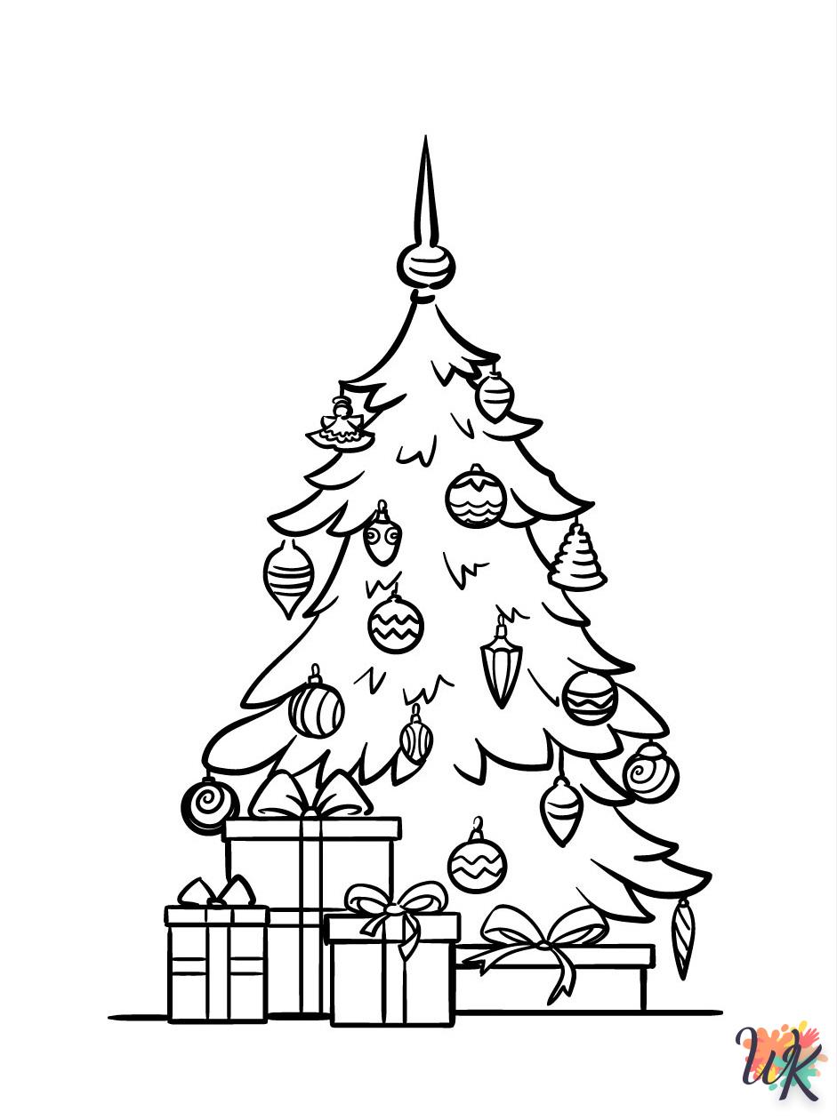 Dibujos para Colorear Arboles de Navidad 14