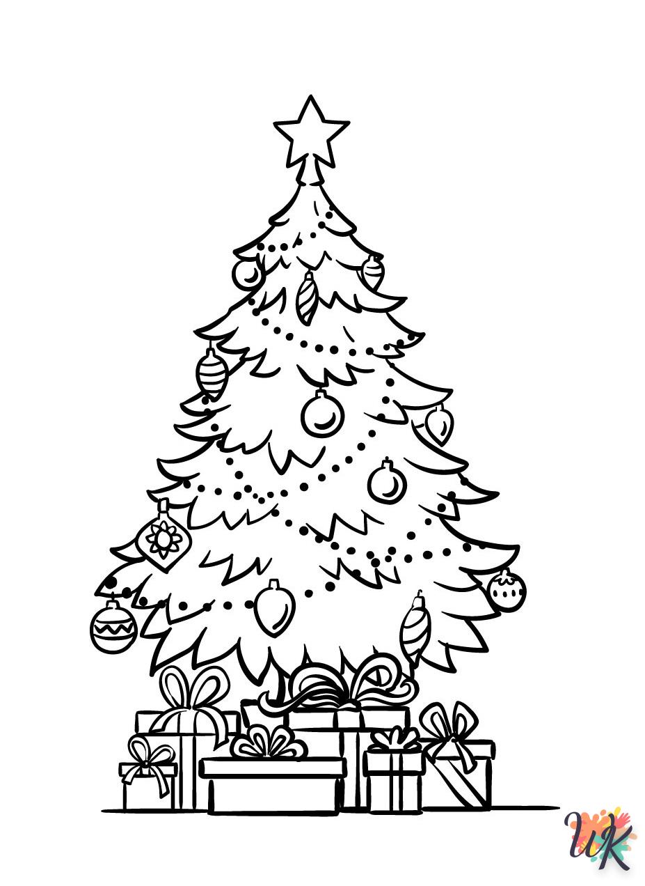Dibujos para Colorear Arboles de Navidad 15