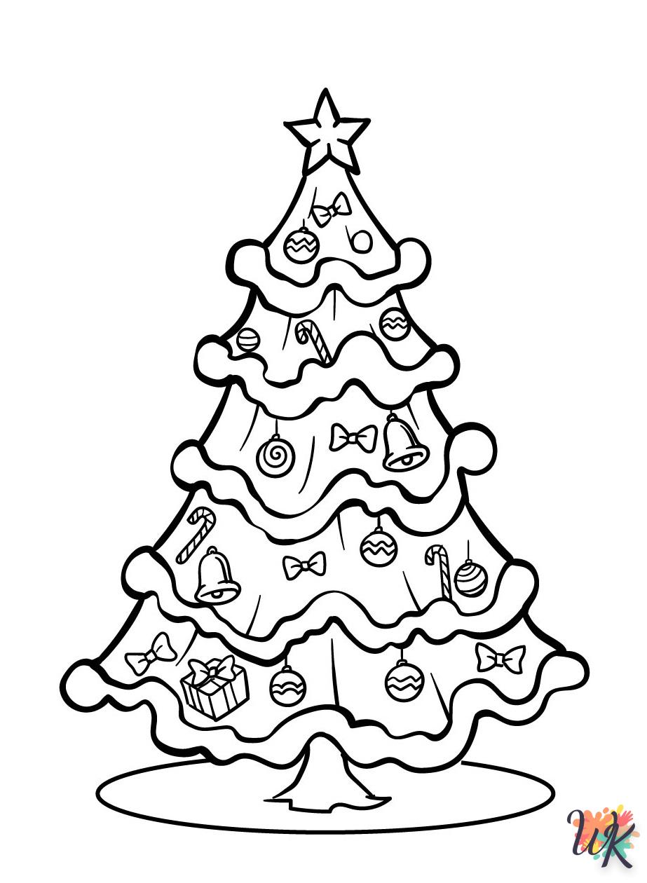 Dibujos para Colorear Arboles de Navidad 17