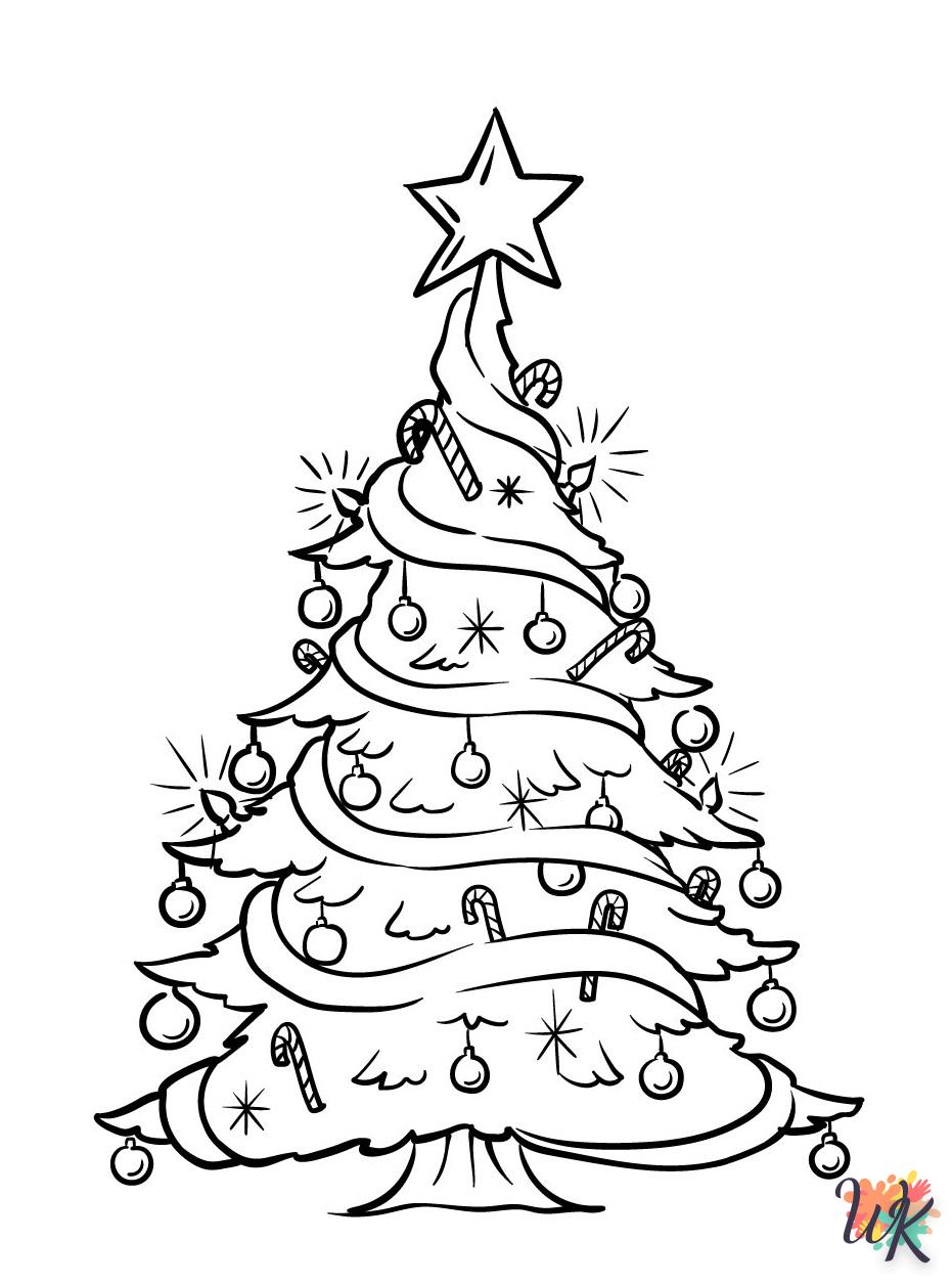 Dibujos para Colorear Arboles de Navidad 2