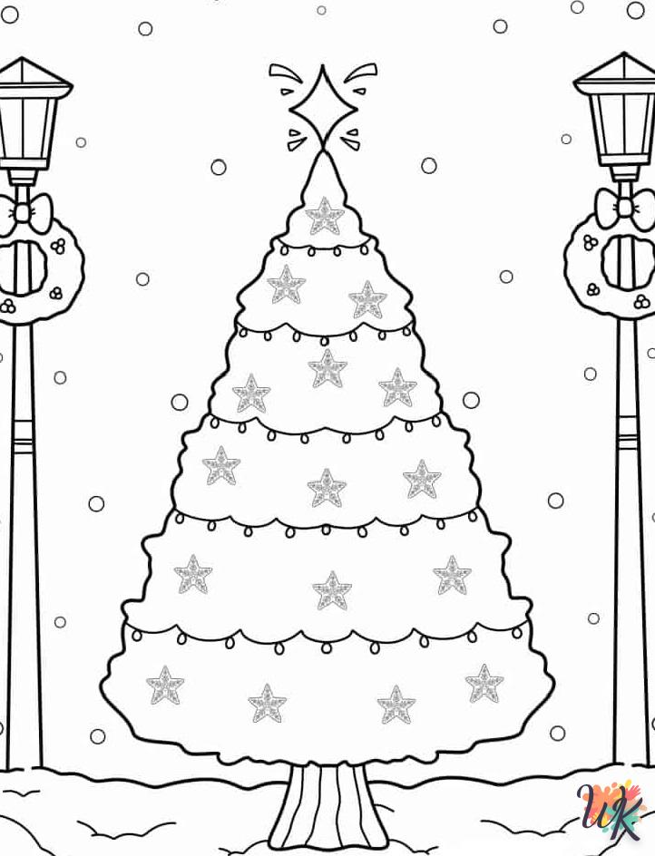 Dibujos para Colorear Arboles de Navidad 20