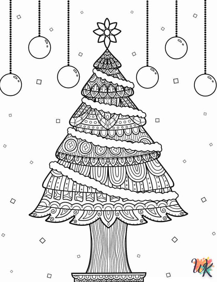 Dibujos para Colorear Arboles de Navidad 21