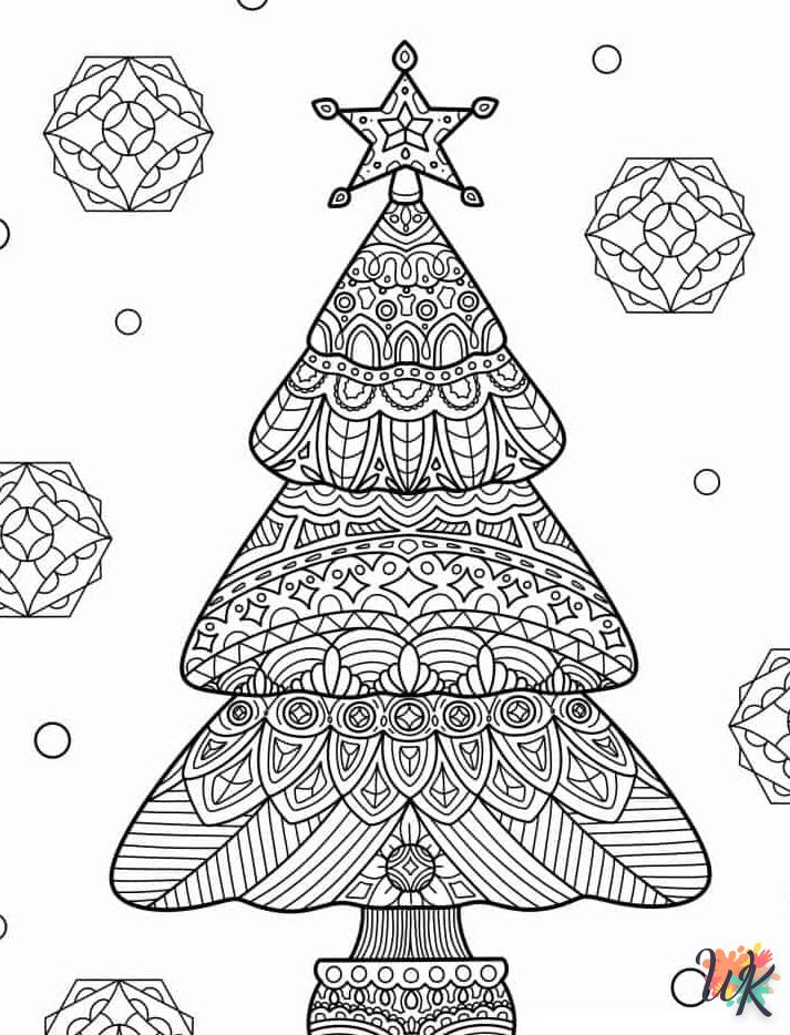 Dibujos para Colorear Arboles de Navidad 22