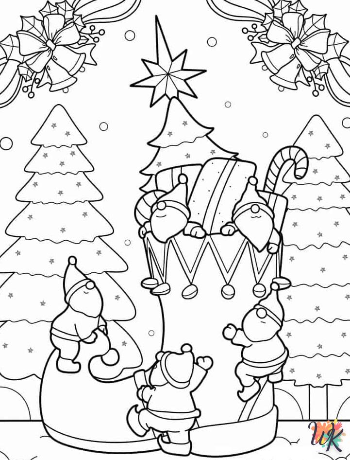 Dibujos para Colorear Arboles de Navidad 23