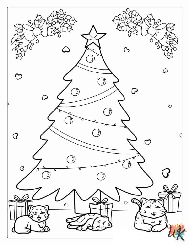 Dibujos para Colorear Arboles de Navidad 26