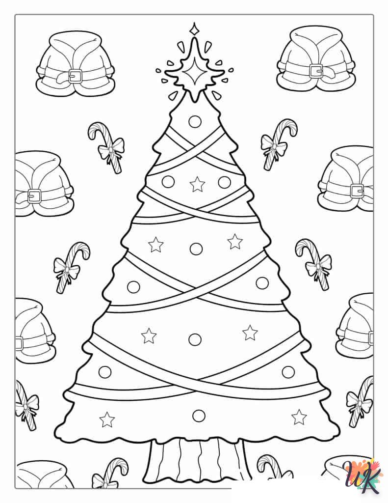 Dibujos para Colorear Arboles de Navidad 27