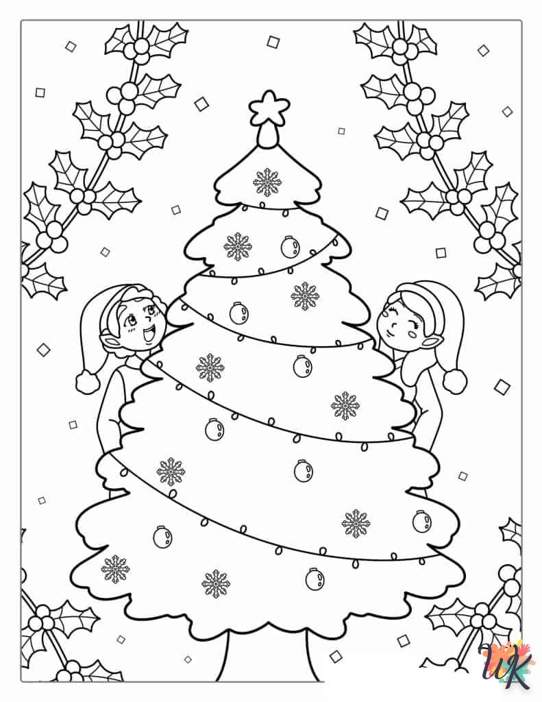 Dibujos para Colorear Arboles de Navidad 28
