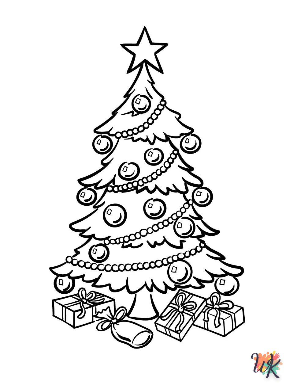 Dibujos para Colorear Arboles de Navidad 3