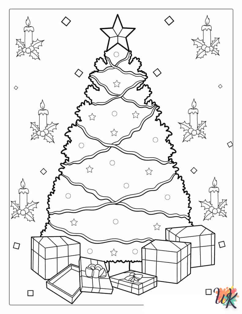 Dibujos para Colorear Arboles de Navidad 32