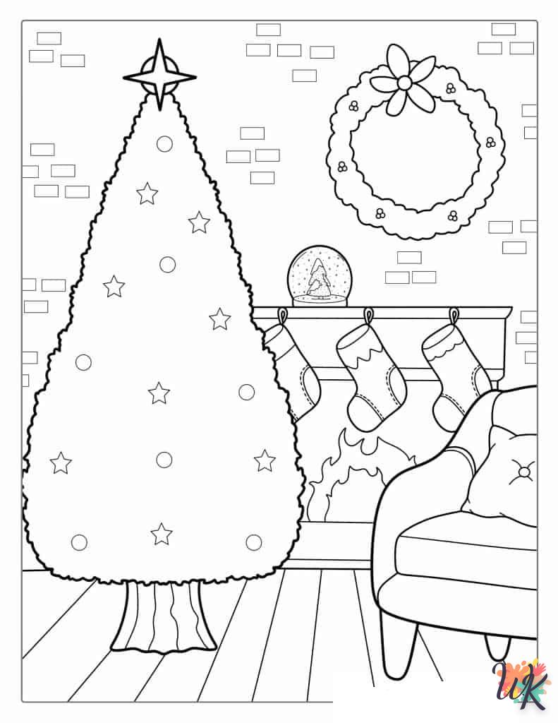 Dibujos para Colorear Arboles de Navidad 34