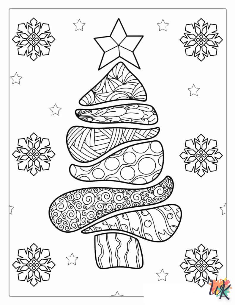 Dibujos para Colorear Arboles de Navidad 36